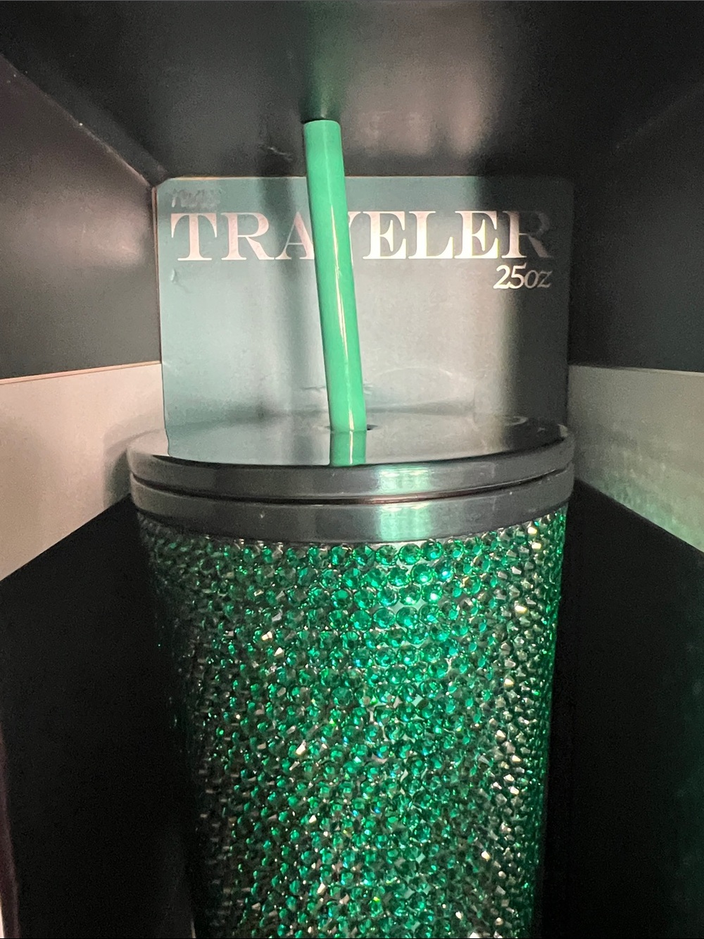Traveler Glimmer Collection Emerald Crystal Tumbler 25oz - Picture 7 of 10